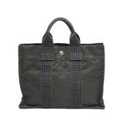 Pre-owned Canvas totes Hermès Vintage , Gray , Dames