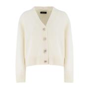 Elegant Wool Cardigan Fabiana Filippi , White , Dames