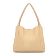 Dames leren tas met ruim interieur Kazar , Beige , Dames