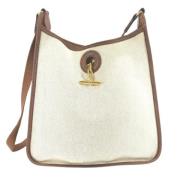 Pre-owned Canvas shoulder-bags Hermès Vintage , Beige , Dames