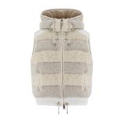 Gewatteerd Gilet met Pailletten Panicale , Gray , Dames