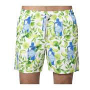 Witte zwembroek met Gin Lime patroon MC2 Saint Barth , Multicolor , He...