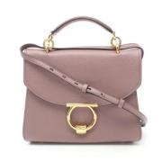 Pre-owned Leather handbags Salvatore Ferragamo Pre-owned , Pink , Dame...