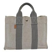 Pre-owned Canvas handbags Hermès Vintage , Gray , Dames