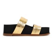 Gouden Metallic Sandaal Ss23 Gabriela Hearst , Yellow , Dames