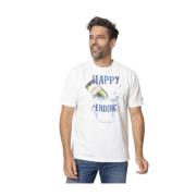 Happy Ending T-shirt MC2 Saint Barth , White , Heren