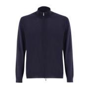 Gestructureerde Rits Cardigan Fedeli , Blue , Heren