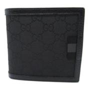 Pre-owned Leather wallets Gucci Vintage , Black , Dames