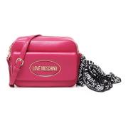 Magenta Tas met Bevestigde Sjaal Love Moschino , Pink , Dames