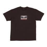 Donkerbruin Heren T-shirt Obey , Brown , Heren