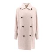 Kasjmier Oversized Jas met Maxi Manchetten Brunello Cucinelli , Beige ...