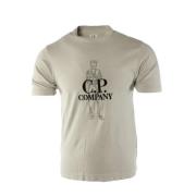 Grijze Katoenen T-shirt voor Heren C.p. Company , Gray , Heren