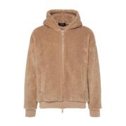 Teddy Zipped Hoodie Dsquared2 , Beige , Heren