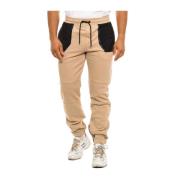 Sportieve Geribbelde Manchet Ritszak Broek Karl Lagerfeld , Beige , He...