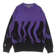 Zwarte Crewneck Sweater Octopus Borduurwerk Octopus , Multicolor , Her...