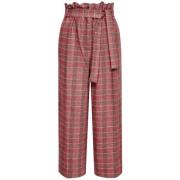 Flanellen Prince of Wales Broek Pinko , Red , Dames