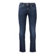 Denim Jeans Blauw Slim Fit Logo Tommy Hilfiger , Blue , Heren