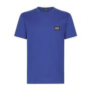 Handtekening Plaque T-shirt Dolce & Gabbana , Blue , Heren