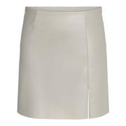 Penny PU High Waist Split Rok Noisy May , Beige , Dames