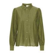 Mayfly Blouse Freewear Groen Ichi , Green , Dames