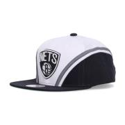 Brooklyn Nets Platte Klep Snapback Pet Mitchell & Ness , White , Heren