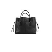 Zwarte Leren Tas - Noir Tod's , Black , Dames