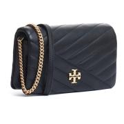 Zwarte Schoudertas met Kettingriem Tory Burch , Black , Dames