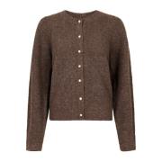 Bruin Melange Cardigan Nuna Stijl Neo Noir , Brown , Dames