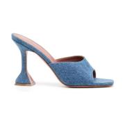 Denim Mules Amina Muaddi , Blue , Dames