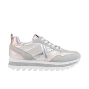 Ripple Wit Grafisch Sportieve Sneaker Munich , Gray , Dames