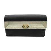 Pre-owned Leather wallets Chanel Vintage , Black , Dames