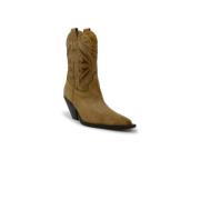 Tan Suede Enkellaarzen Ss24 Toral , Green , Dames