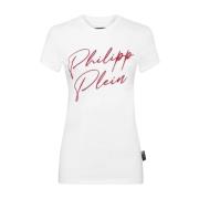 Casual Grafisch T-shirt Fadcwtk Stijl Philipp Plein , White , Dames