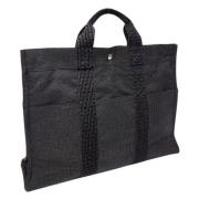 Pre-owned Canvas totes Hermès Vintage , Gray , Dames