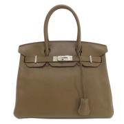 Pre-owned Leather handbags Hermès Vintage , Brown , Dames