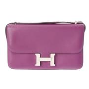 Pre-owned Leather crossbody-bags Hermès Vintage , Pink , Dames