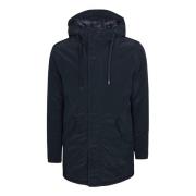 Gewassen Parka Jas Herno , Blue , Heren