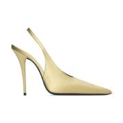 Elegant Slingback Pumps Saint Laurent , Beige , Dames