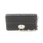 Pre-owned Leather wallets Miu Miu Pre-owned , Black , Dames