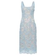 Elegant Lace Dress Ermanno Scervino , Blue , Dames