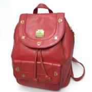 Pre-owned Leather shoulder-bags MCM Pre-owned , Red , Dames