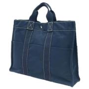 Pre-owned Canvas totes Hermès Vintage , Blue , Unisex