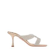 Metallic Muiltjes met Gasmid Detailing Aquazzura , Gray , Dames