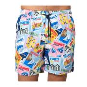 Postkaart Print Zwemshorts MC2 Saint Barth , Multicolor , Heren