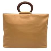 Pre-owned Leather totes Celine Vintage , Beige , Dames