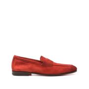 Stijlvolle Loafers voor Mannen Santoni , Red , Heren