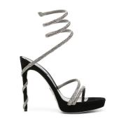 Zwarte Strappy Sandalen René Caovilla , Black , Dames