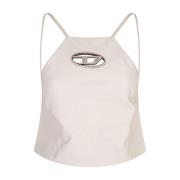 Witte Geometrische Top Diesel , White , Dames