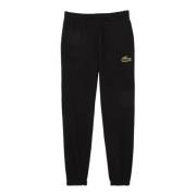 Zwarte Stijlvolle Broek Lacoste , Black , Heren