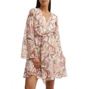 Bloemen Mini Jurk met Klokmouwen Guess , Beige , Dames